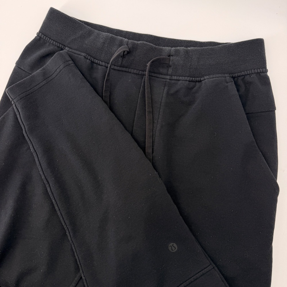 Lululemon City Sweat Joggers Mens Medium Black Tapered French Terry‎ M5955S